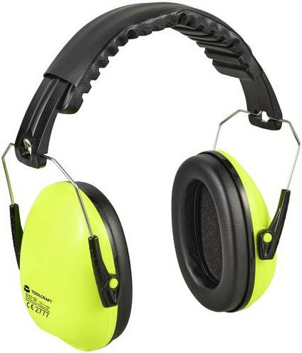 TOOLCRAFT Kinder Kapselgehörschutz Gelb, Dämmung 27 dB, EN 352-1 - Bild 1