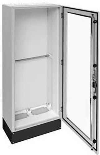 Hager Schrank aus Stahl in Lichtgrau RAL 7035, B: 55 cm, T: 27,5 cm, H: 205 cm - Bild 1