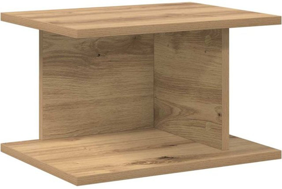 vidaXL Nachttisch Artisan-Eiche in Eiche Natur und Beige, Modern und Minimalistisch, Holzwerkstoff, B/T/H: 40 x 30 x 25 cm - Bild 1