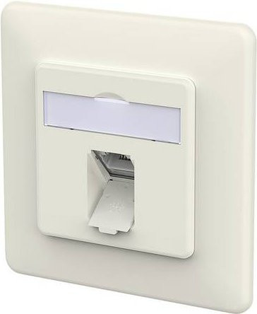 Metz Connect E-DAT C6A IDC Dose, 1 Port, Unterputz, reinweiß - Bild 1