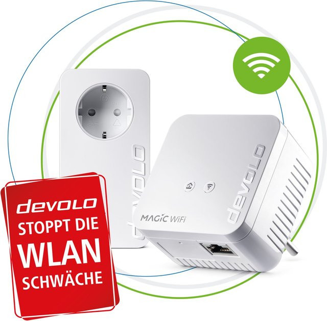 devolo Magic 1200 WiFi Mini Starter Kit in Weiß mit Ethernet/LAN und WiFi - Bild 1