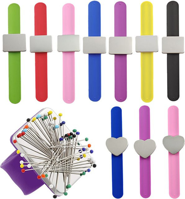 Magnetisches Nadelarmband aus Silikon als Halter für Nähnadeln, Stecknadeln und Quiltsubehör - Bild 1