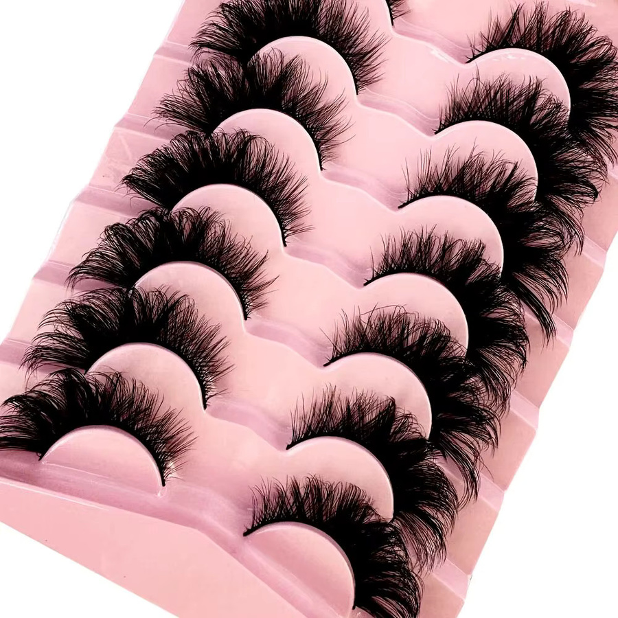 5D Katzenaugen-Wimpern, Wispy, Black, 7 Paar, Unisex - Bild 4