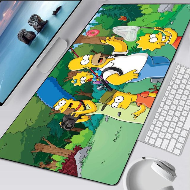Die Simpsons Cartoon Gaming Mauspad XXL in Multicolour, B/T/H: 70 cm x 30 cm x 0,3 cm - Bild 1