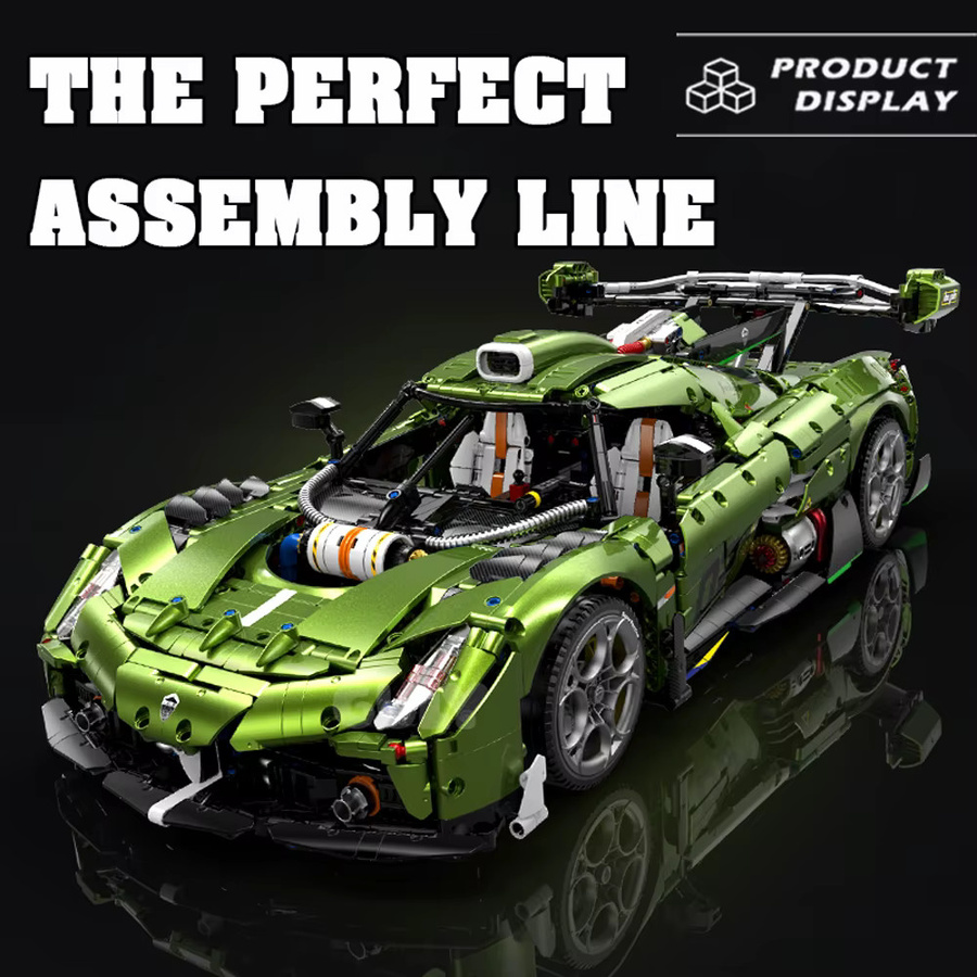 KenSaige Supercar Modellbausteine, Maßstab 1:8, Fahrzeuge - Bild 2