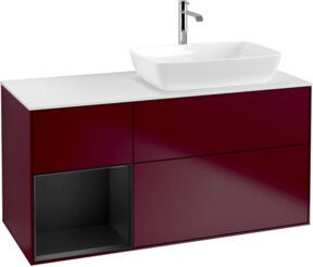 V&B Waschtischunterschrank Finion mit Wandbeleuchtung, Farbe: Weiß lackiert, Breite: 120 cm, Tiefe: 50,1 cm, Höhe: 50,1 cm - Bild 1