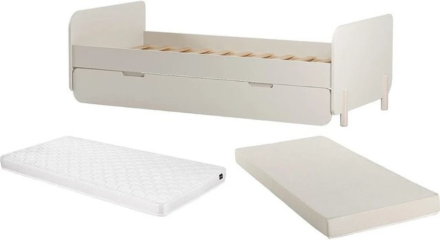 Bettrahmen Taludo von Vente-unique in Beige Naturfarben Hell mit Breite: 140 cm und Länge: 200,4 cm - Bild 1
