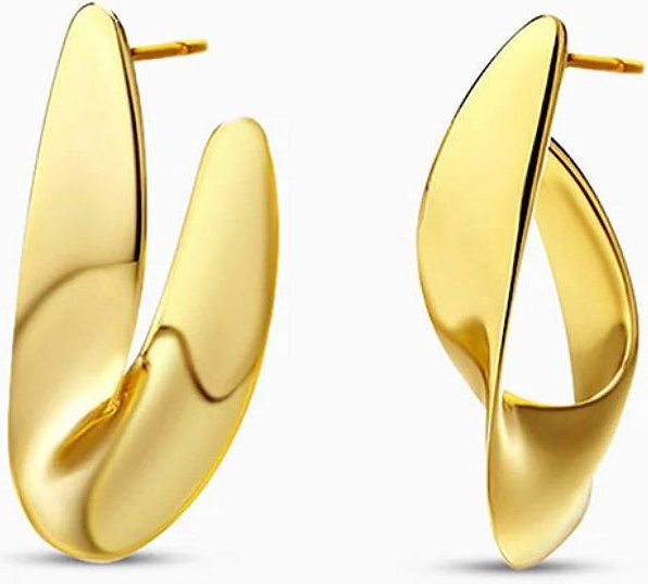 Huitan Creolen, Bicolor, Gold/Silber, Damen - Bild 1