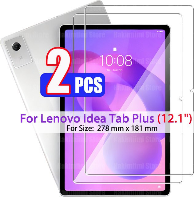 Displayschutzfolie aus Hartglas für Lenovo Idea Tab Plus (12,1 Zoll) 2025, transparent, schlagfest und HD-klar - Bild 1