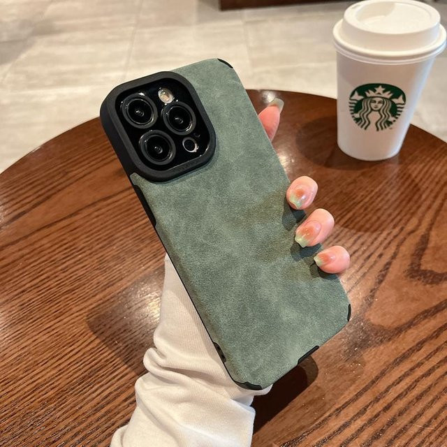 Bai Fen Bai-Digital 3C Luxuriöse Cortex Leder Handyhülle für iPhone in Grün - Bild 1
