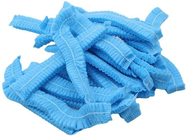 Einweg Haarnetze Bouffant, 100 Stück, Blau - Bild 1