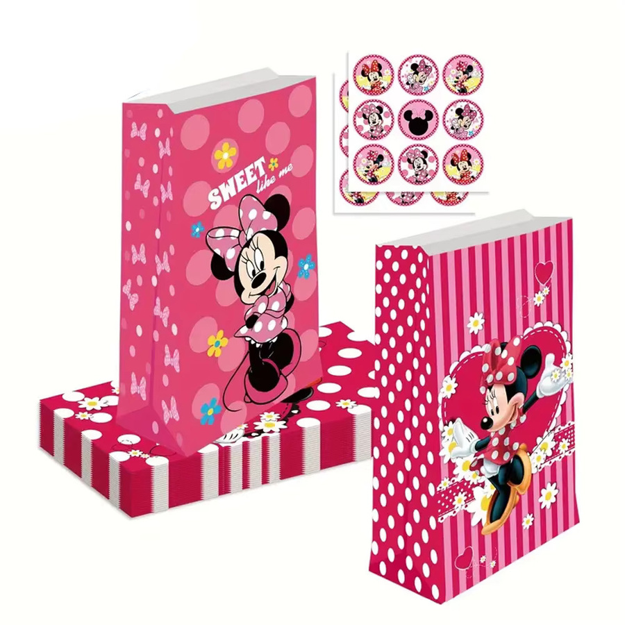 Disney Minnie und Mickey Mouse Partytaschen aus Papier in Pink für Süßigkeiten und Dekorationen - Bild 3