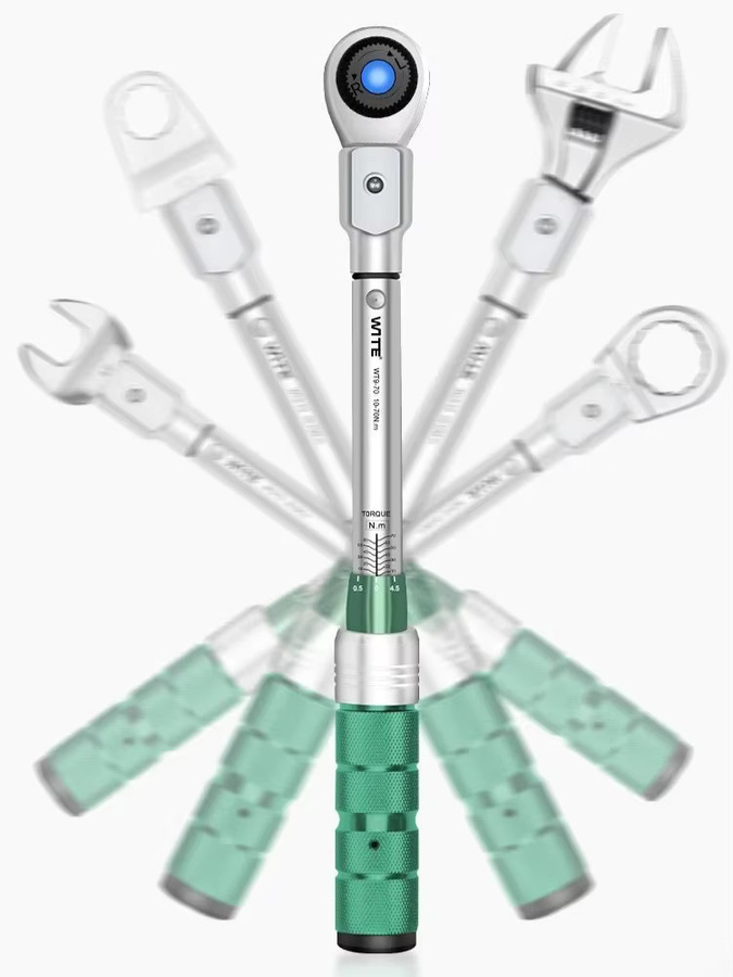 Multifunktionaler Drehmomentschlüssel mit austauschbarem Kopf und präziser Einstellung für professionelle Handwerksarbeiten - Bild 4