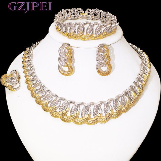 GZJPEI Schmuckset, Bicolor, Damen - Bild 1