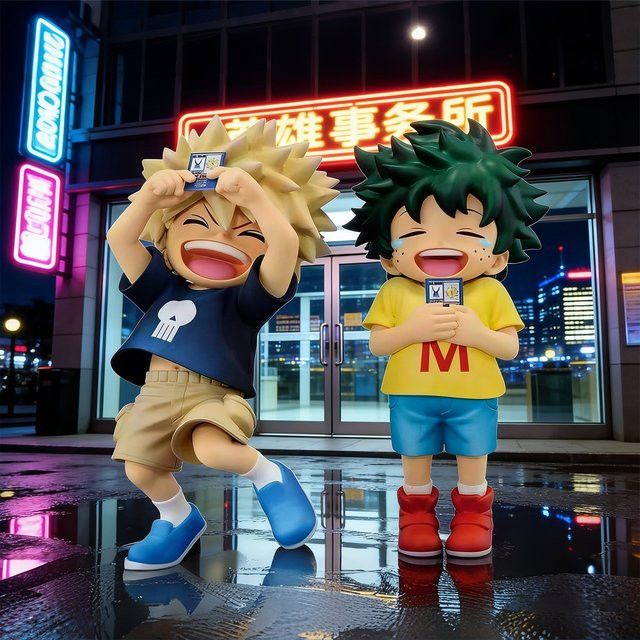 Bandai Anime My Hero Academia Action Figuren Midoriya Izuku und Bakugou Katsuki Kocchion Modell - Bild 1