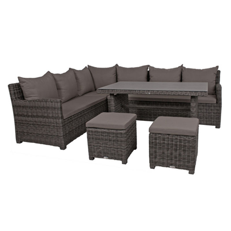 Garden Pleasure Eckloungeset Oviedo in Grau mit 8 Sitzplätzen, Aluminium und UV-beständigen Polstern - Bild 2