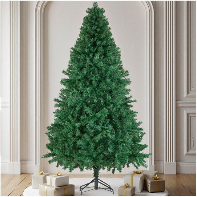 tectake Weihnachtsbaum Dasher Künstlich in Grün mit dichten Nadeln und Metallständer H x B x T: 210 x 125 x 125 cm - Bild 1