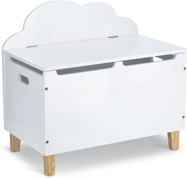 Zeller Kinder-Truhe Wolke in Weiß aus MDF und Kiefer mit Deckel, B/T/H: 60 x 34,5 x 56 cm - Bild 1