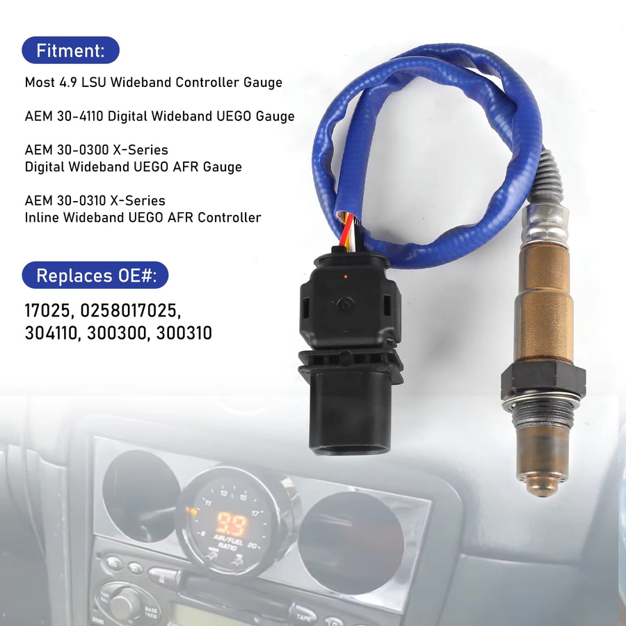 CNSPEED LSU4.9 O2 UEGO Lambda Breitband-Sauerstoffsensor für PLX AEM 30-0310 30-4110 30-0300 X Serie 0258017025 Luft-Kraftstoff-Verhältnis-Sensor - Bild 4