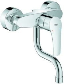 Grohe Eurosmart Wand-Spültisch-Einhebelmischer in Chrom mit schwenkbarem Auslauf und 14,9 cm Ausladung - Bild 1