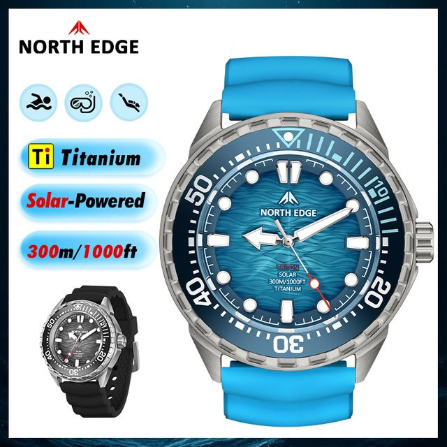 NORTH EDGE Armbanduhr, Solar, Titangehäuse, 30 ATM, Herren - Bild 1