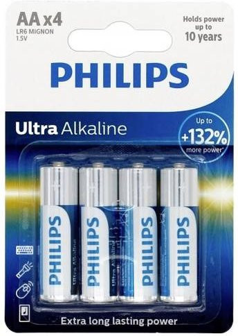 Philips Ultra LR6 Mignon AA Alkali-Mangan Batterien 1,5V, 4 Stück - Bild 1