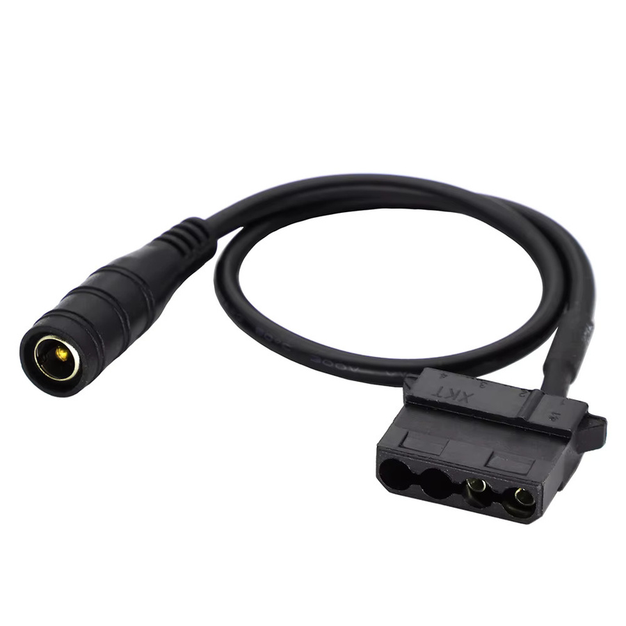 JCD DC 5,5x2,1mm zu IDE Molex 4 Pin Weiblich Netzteil Adapter Kabel in Schwarz, Länge: 30 cm - Bild 2