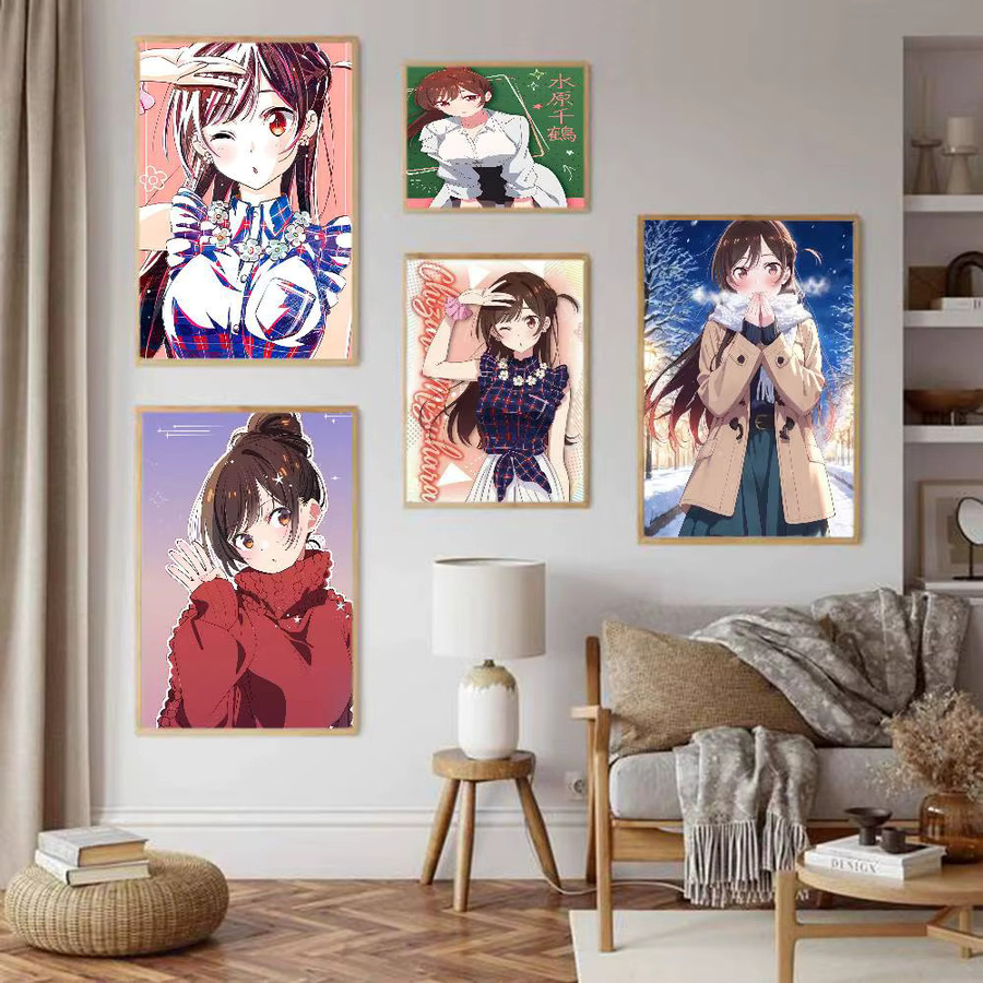 Wasserfester Anime Wandaufkleber Ichinose Chizuru Motivposter aus Papier in Mehrfarben - Bild 2