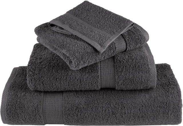 vidaXL Premium-Handtücher SOLUND, 10er Set, Anthrazit, Baumwolle, 600 g/m², Breite: 50 cm, Länge: 100 cm - Bild 1