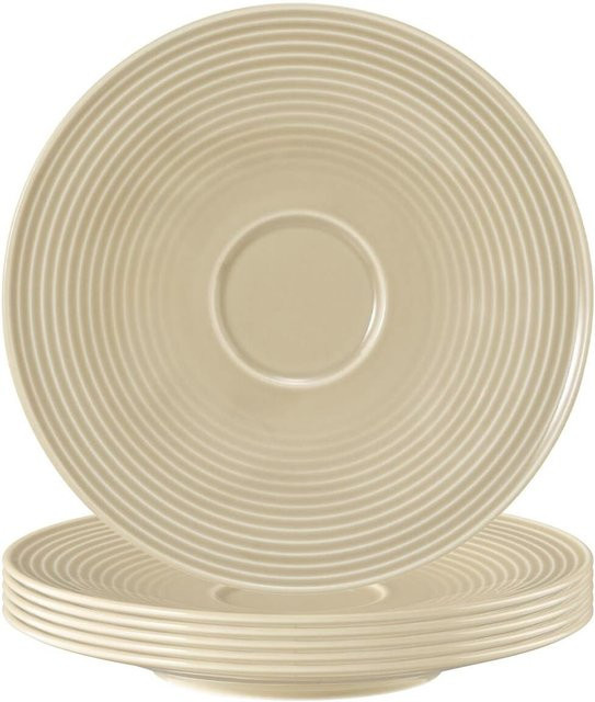 Seltmann Weiden Untertassen Beat Color Glaze Beige aus Porzellan 6er Set Durchmesser: 16,7 cm - Bild 1