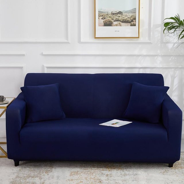 BC-Warm Home Universeller Sofabezug aus elastischer Milchseide in Blau, Breite: 90-140 cm - Bild 1