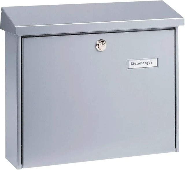 Briefkasten Burg Wächter Amsterdam 867 aus verzinktem Stahl in Silber, Breite: 32 cm - Bild 1