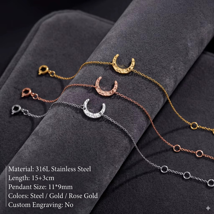 St.delan Armband, Edelstahl, Gold, Damen, 15+3cm - Bild 4