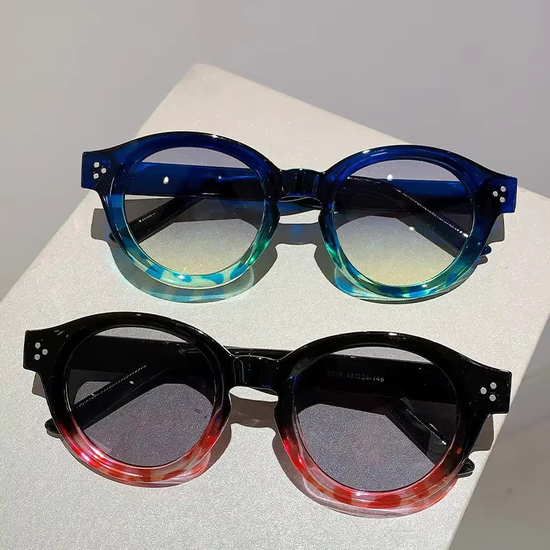 Auecmoi Sonnenbrille, rund, Vollrand, Kunststoff, Unisex, zweifarbig - Bild 2