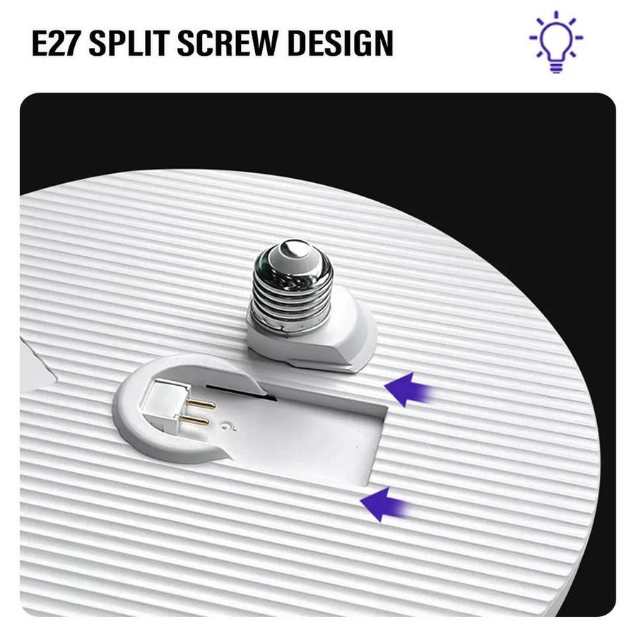 YJMP Super Lighting LED-Kronleuchter mit E27-Fassung, 40W, Weiß, ideal für Wohnzimmer und Schlafzimmer - Bild 5