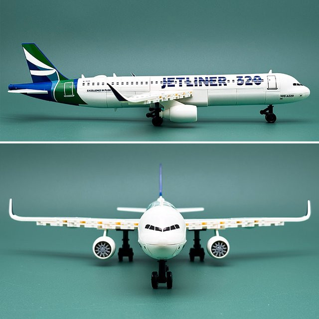 oenas Jetliner A320 Flugzeug-Bausteine, Bausatz, 133 Teile - Bild 1