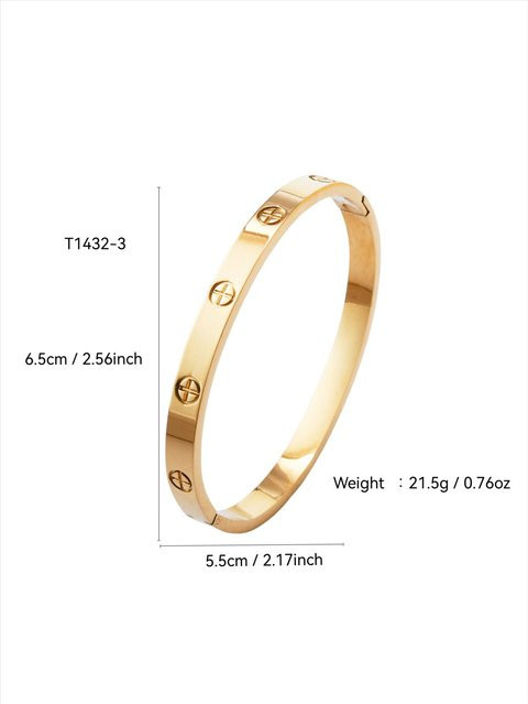 Lucky Star Jewelry Armband, Edelstahl, Zirkonia, Damen, Vintage, Gold - Bild 1