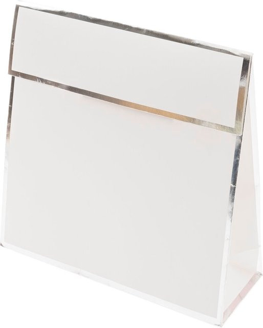 Rico Design Paper Poetry Geschenktasche mit Klappe weiß B/T/H: 17 x 17 x 6 cm - Bild 1