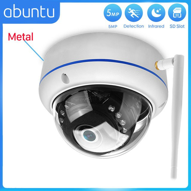 Abuntu 5MP HD Wifi IP Kamera Dome Ceiling Überwachungskamera mit Audio Aufnahme in Weiß - Bild 1