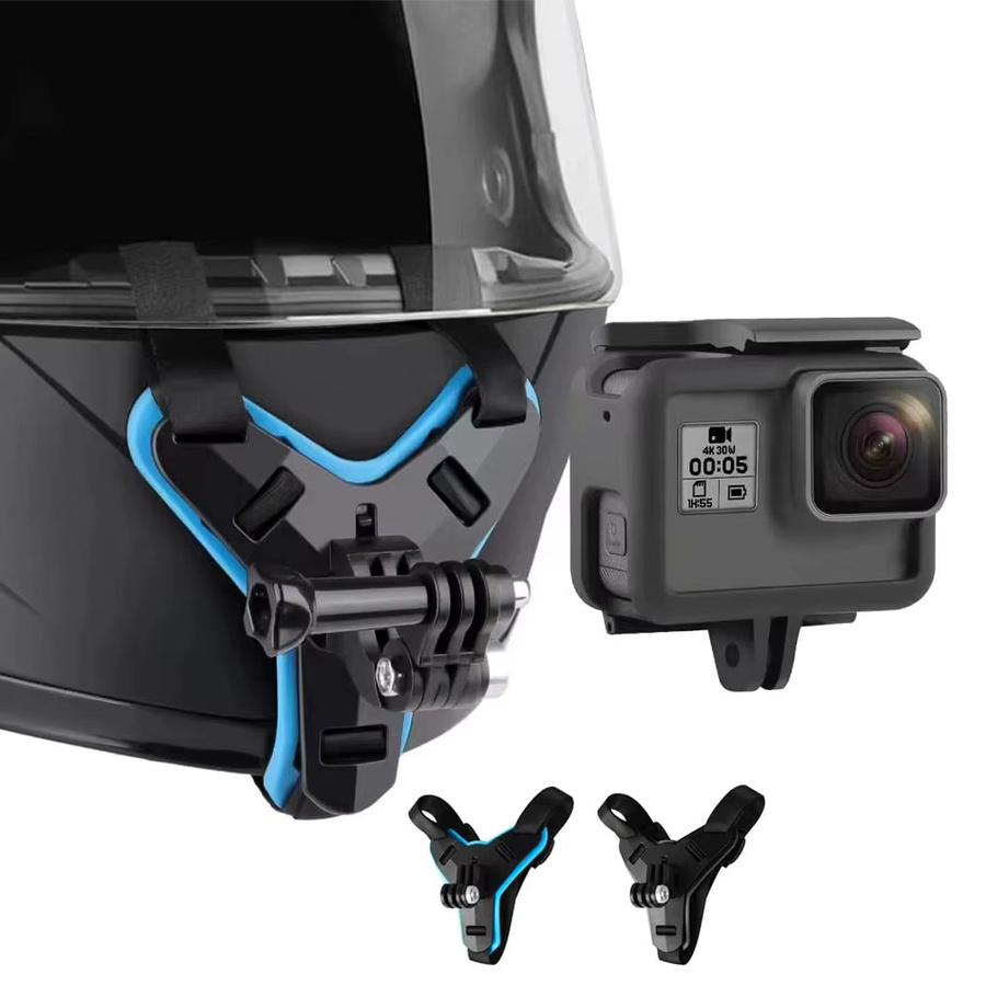 Motorrad Helm Kinnriemen Halterung für GoPro Hero 13 12 11 10 9 8 Insta360 AKASO SJCAM DJI Osmo Action Kamera Zubehör - Bild 5