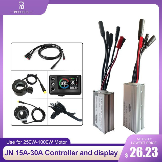 BOLUSE Elektrofahrrad-Controller JN Sinuswelle mit S866-1S Farbdisplay und wasserdichtem Stecker für dein E-Bike-Kit (15A/22A/30A) - Bild 1