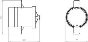 KAISER Plattendeckendose 1247-01 100mm - Bild 1