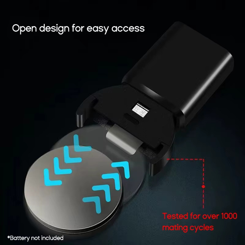 KAFNHCKA USB Typ-C Schnellladegerät für Li-Ionen Knopfzellen LIR2032 LIR1632 LIR2025 LIR2016 LIR2032H in Schwarz - Bild 5