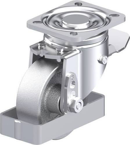 Blickle Stahlblech-Lenkrolle LH-G 100G-1-ST-FS in Silber, Rad-Durchmesser: 100 mm, Tragfähigkeit: 400 kg - Bild 1