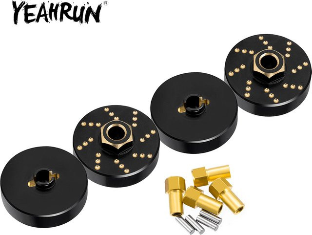 YEAHRUN Messing Gegengewicht Rad Sechskantnabenadapter, 4-teiliges Set, 1:18 - Bild 1