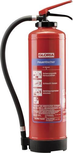 Gloria W6EASY Wasserfeuerlöscher in Rot mit 6 l Inhalt für die Brandklasse A - Bild 1