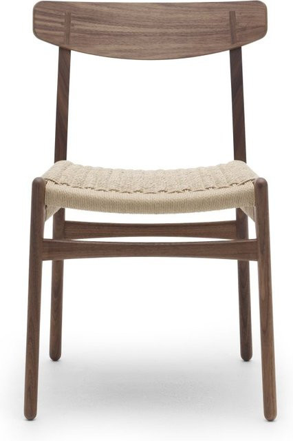 Carl Hansen & Søn CH23 Stuhl aus Eiche oder Walnuss mit Cord- oder Stoffbezug in Schwarz oder Braun - Bild 1