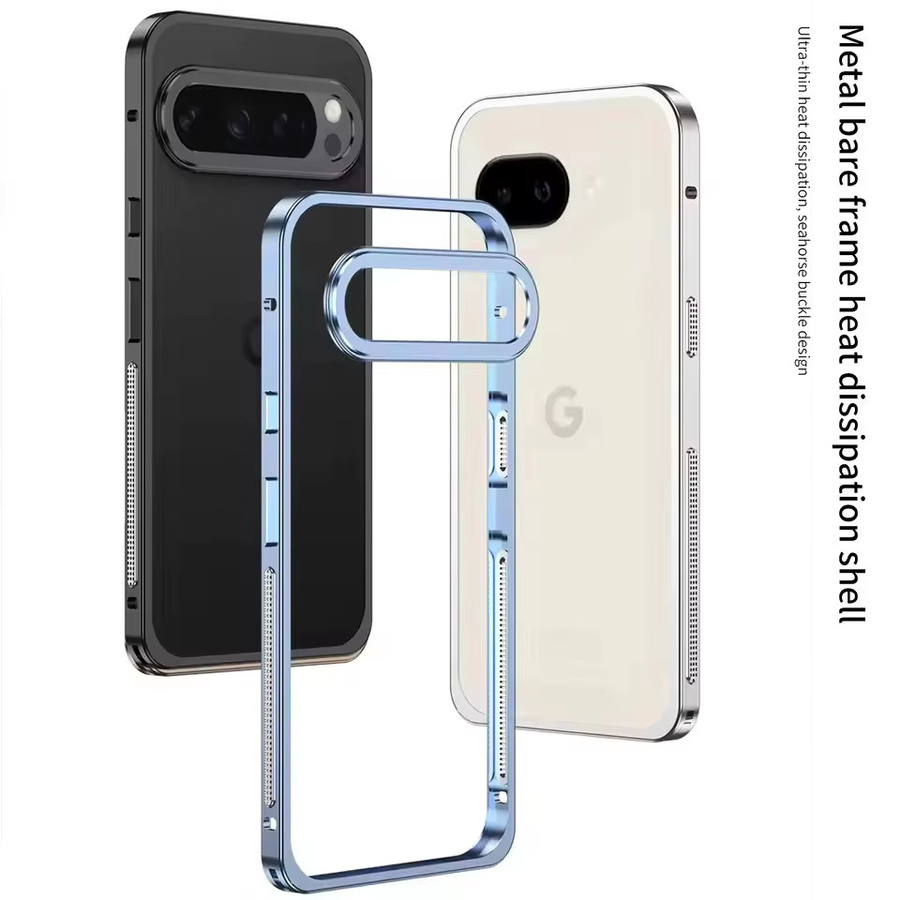 Stoßfeste Aluminium-Schutzhülle für Google Pixel 9 und Pixel 10 Pro XL mit Objektivschutz in Schwarz oder Grau - Bild 3