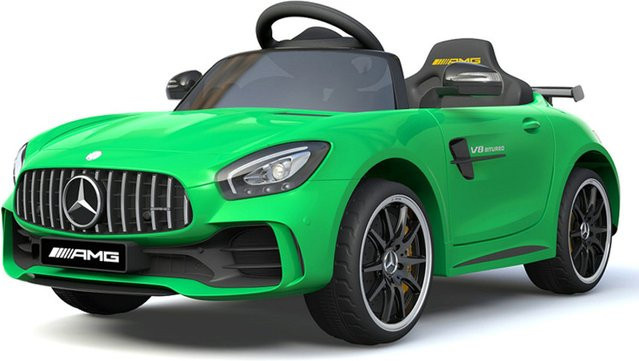 TPFLiving Mercedes GT R Elektro-Kinderauto, grün, mit Ledersitz und Sicherheitsgurt - Bild 1