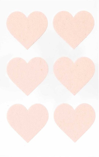 Rico Design Paper Poetry Filzsticker Herzen groß, 1 Blatt, Puder - Bild 1